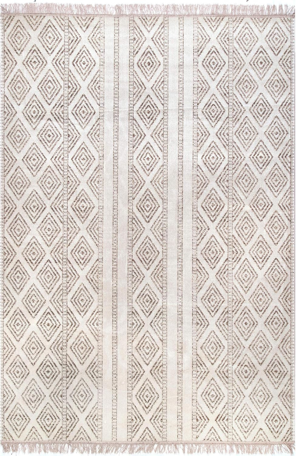 nuLOOM Miriam Striped Indoor/Outdoor Rug, 8' x 10', Beige | Amazon (US)