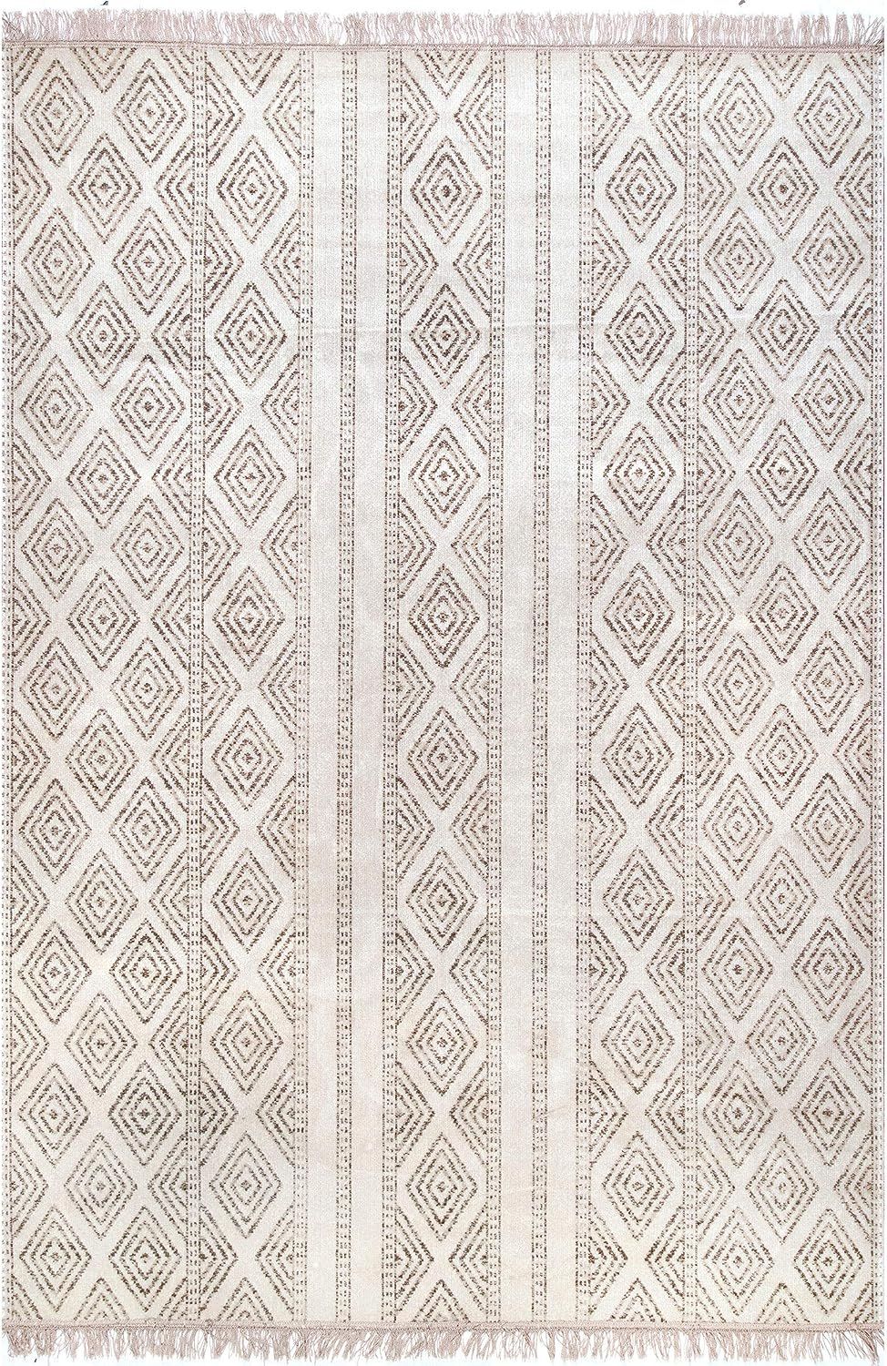 nuLOOM Miriam Striped Indoor/Outdoor Rug, 8' x 10', Beige | Amazon (US)