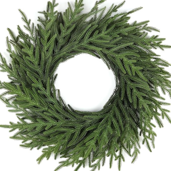 Artgar 26 Inch Pine Wreath - Christmas Wreaths for Front Door - Real Touch Pine Wreath - Large Ar... | Amazon (US)