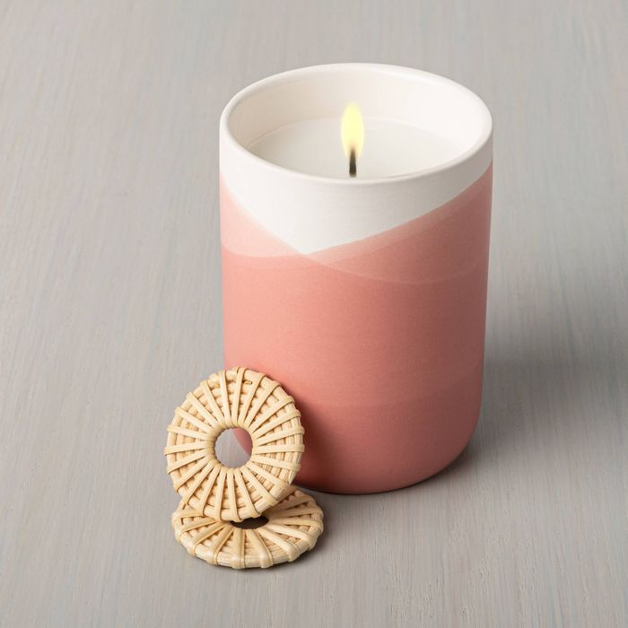 7.76oz Rattan Dipped Ceramic Candle - Hearth & Hand™ with Magnolia | Target