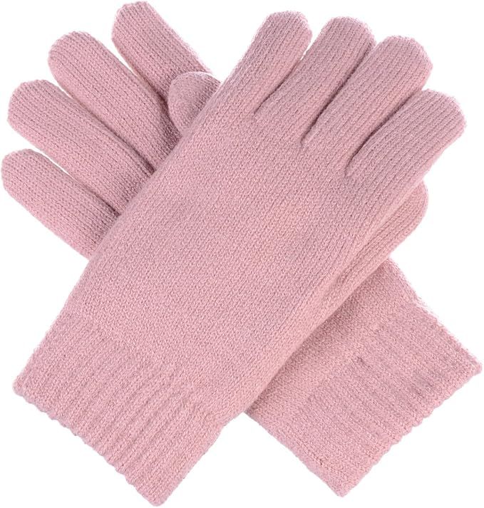 Be Your Own Style BYOS Winter Women's Toasty Warm Plush Fleece Lined Knit Gloves in Solid & Glitt... | Amazon (US)