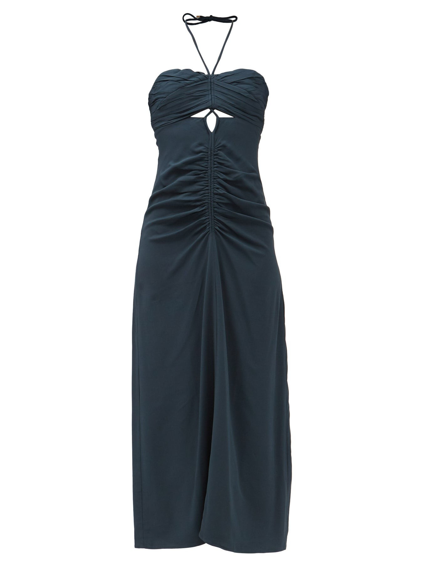 Cutout-twill halterneck dress | Self-Portrait | Matches (US)