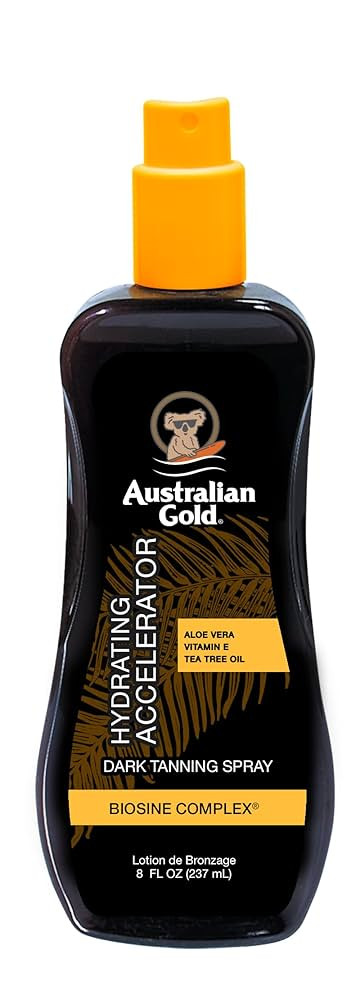 Australian Gold Dark Tanning Accelerator Spray Gel, 8 Ounce | Moisturize & Hydrate Skin | New Pac... | Amazon (US)