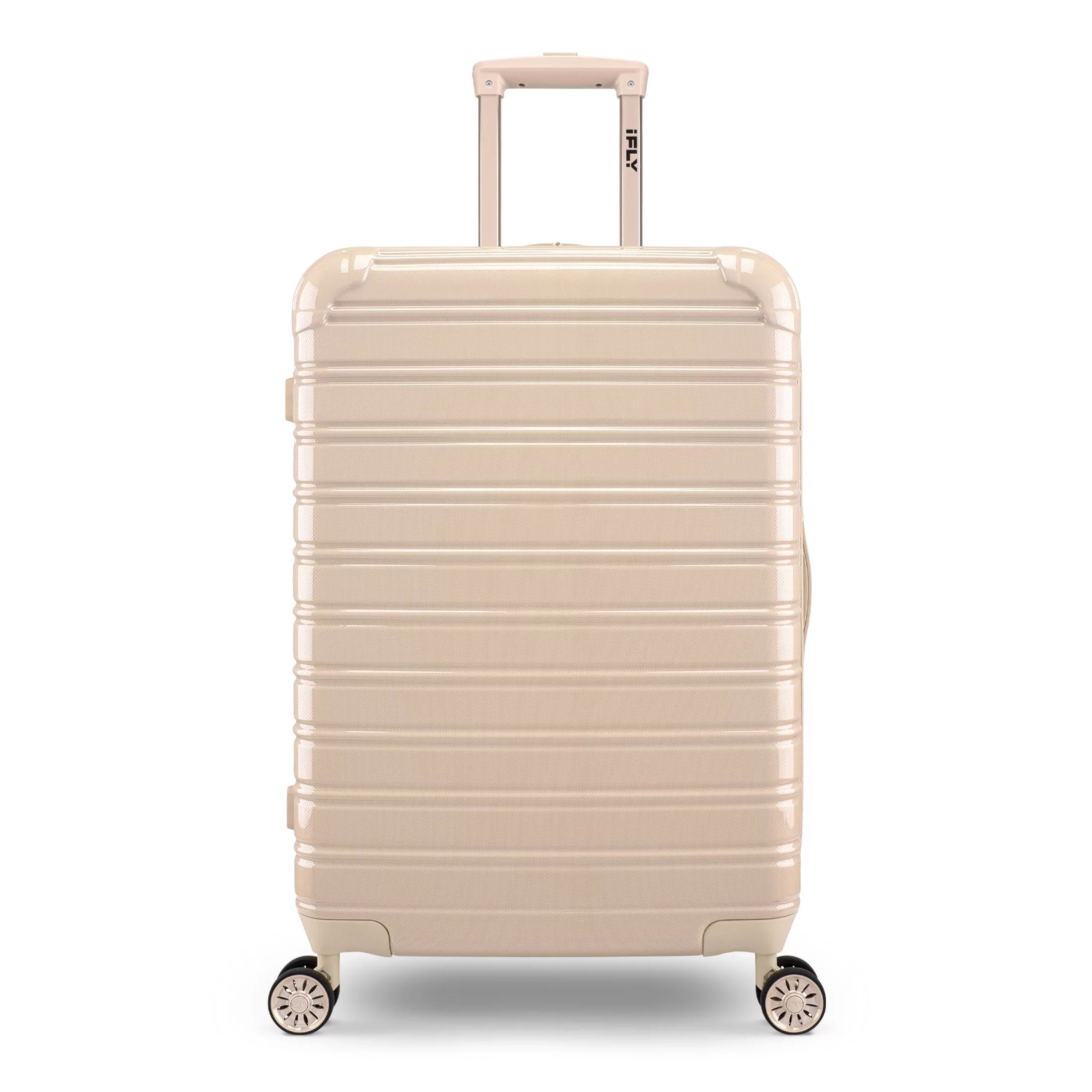iFLY Hardside Fibertech Luggage 24" Checked Luggage, Champagne | Walmart (US)
