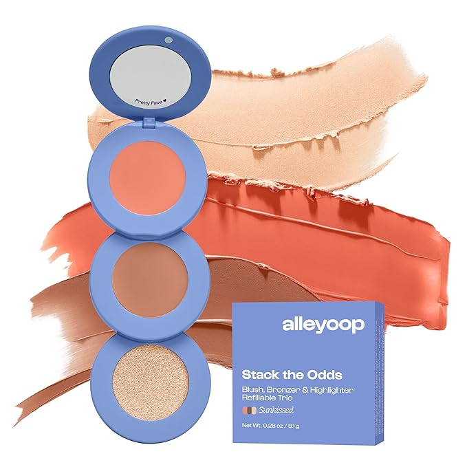 Alleyoop Stack The Odds - Stackable Makeup Palette - Cream Blush, Contour, Bronzer & Highlighter ... | Amazon (US)
