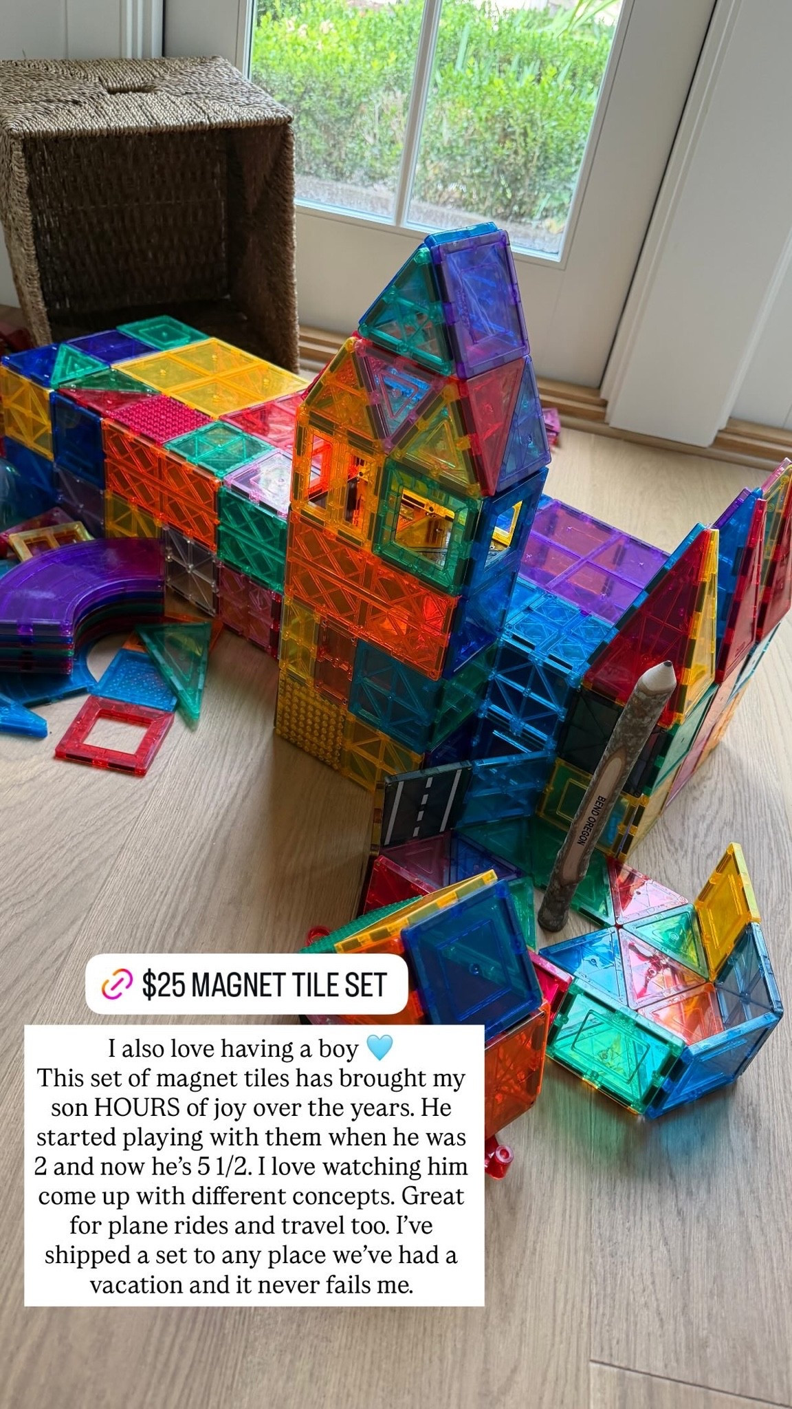 This set of magnet tiles has brought my son HOURS of joy over the years. Great for travel, home, plane rides!

#LTKmomlife #LTKKids #LTKBaby