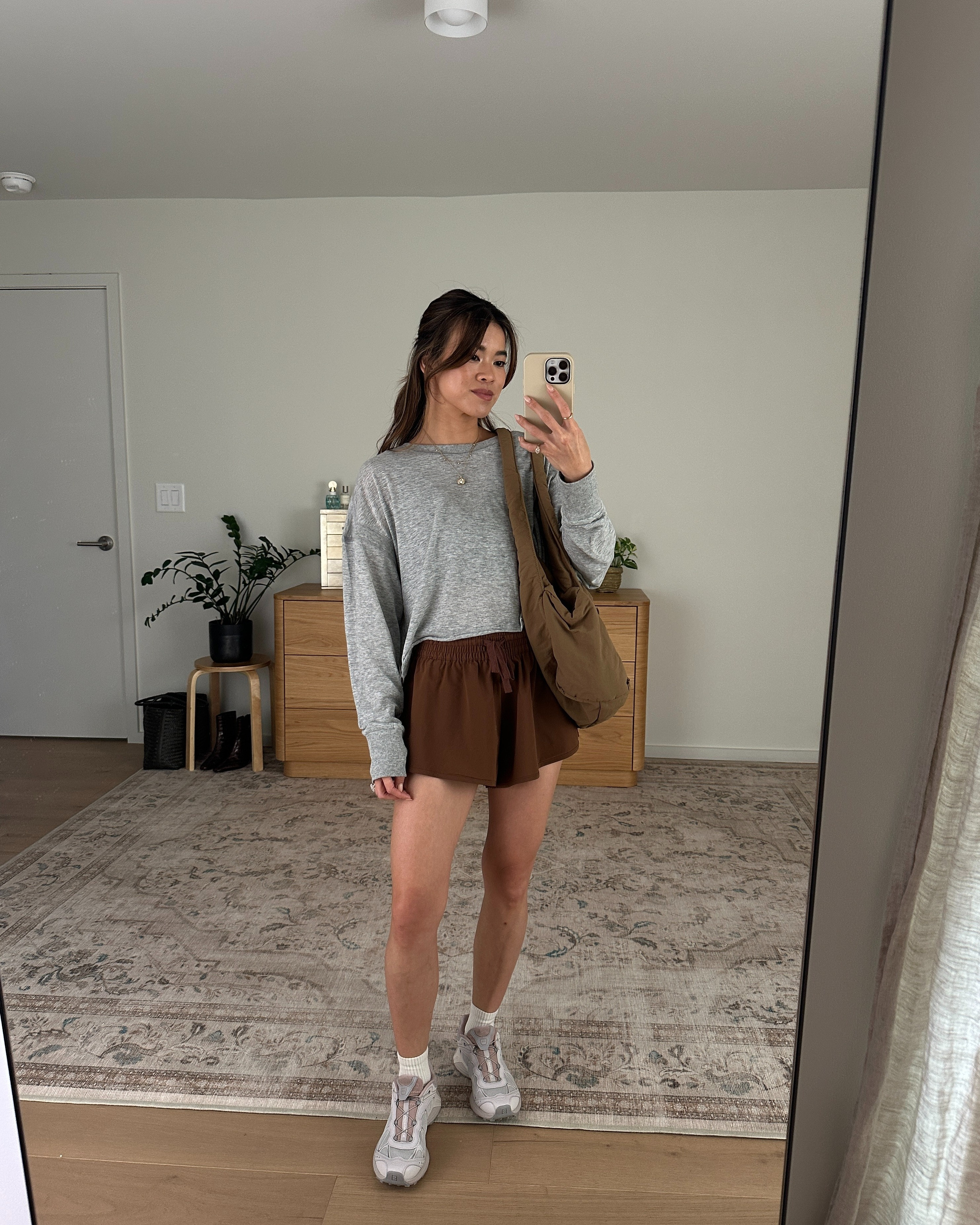 I love a long sleeve for fall runs. This FP movement one has a cute open back design.

Sizing info:
-FP Movement On The Go Run Shorts (Size XS in Chocolate) 
-FP Movement My Time Layer Top (Size XS in Heather Grey)

Cute workout clothes, fall workout outfits, pilates outfit, FP Movement, free people workout outfits, travel outfits, airport outfit, outfit of the day, what to pack for vacation, comfy outfit ideas, petite shorts, petite style, petite travel outfits, casual outfit ideas, casual style, mom outfits, mom style, petite activewear, running shorts, petite running outfit, athletic tops, athletic long sleeve, fall running, fall long sleeve,

#LTKfitnessgoals #LTKActive #LTKPetite