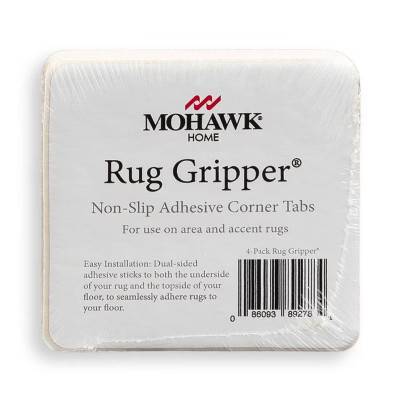 Mohawk 4pk Adhesive Non Slip Gripper Corner Tabs Rug Pads Ivory | Target