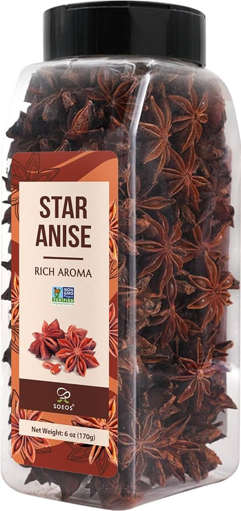 Soeos Star Anise, Star Anise Whole, Ainsie Seeds for bakeing and tea 6oz (170g) | Amazon (US)