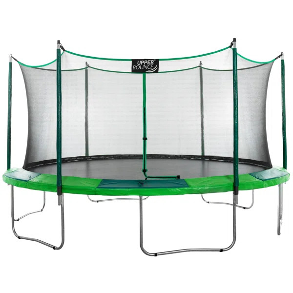 Machrus Upper Bounce 15 FT Round Backyard / Outdoor Trampoline Set with Safety Enclosure System | Wayfair North America