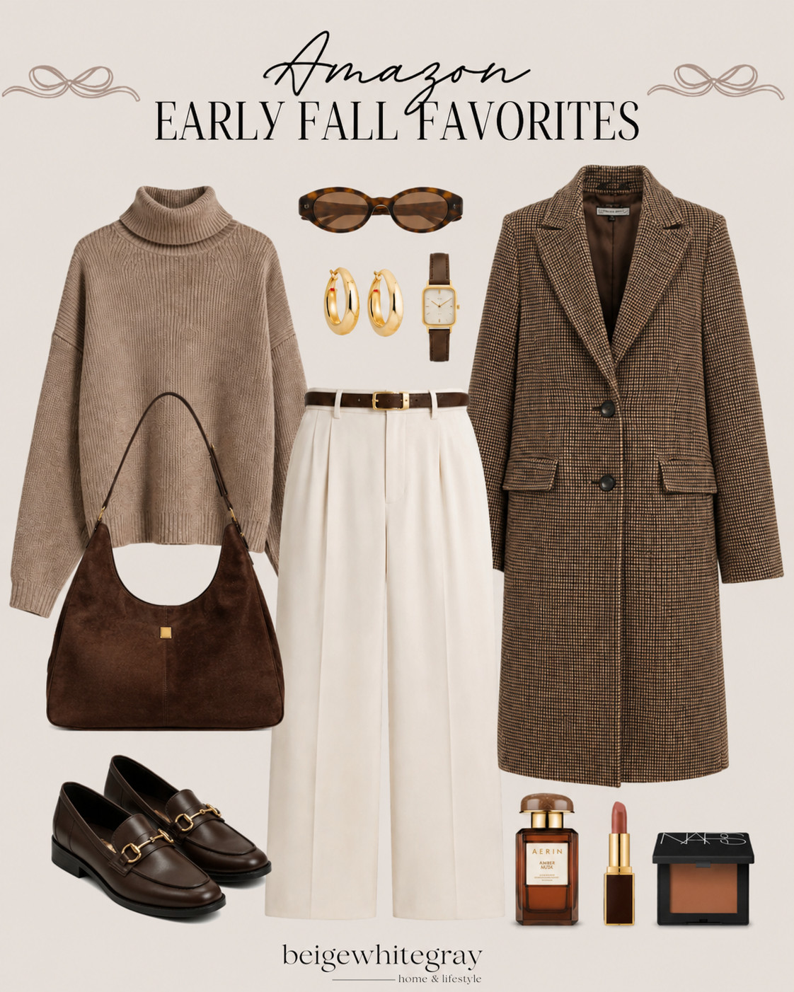 Stylish fall essentials. I’ve got everything covered from coats to accessories! #FallFashion #AmazonFinds