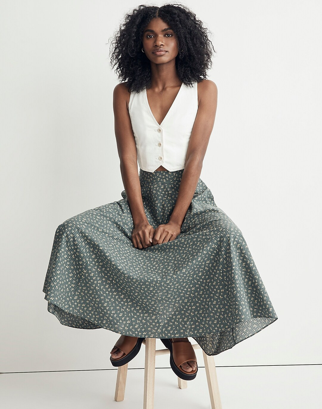Cotton Voile Maxi Skirt in Bitsy Bouquet | Madewell