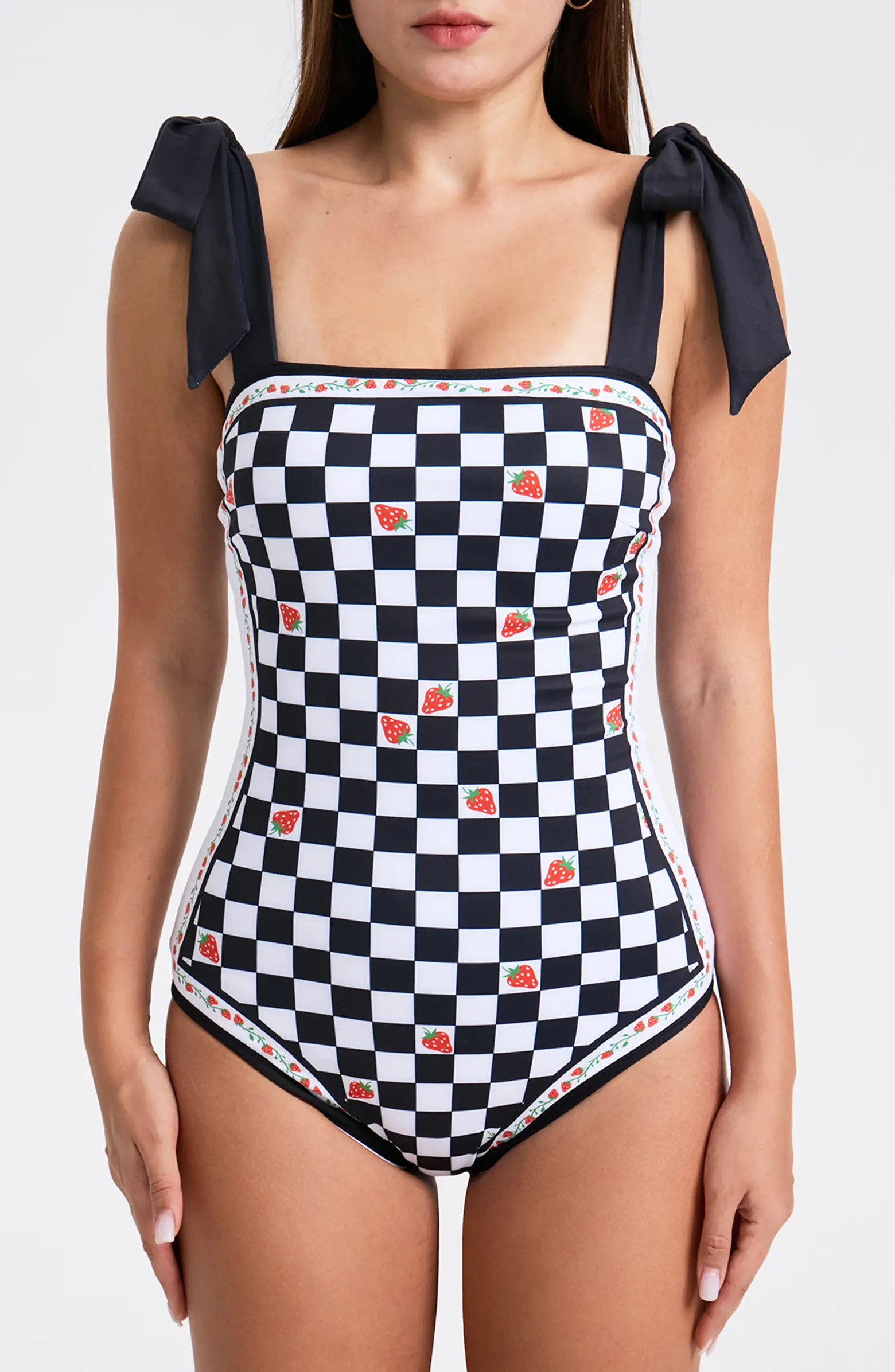 Checkerboard Imagination Reversible One-Piece Swimsuit | Nordstrom