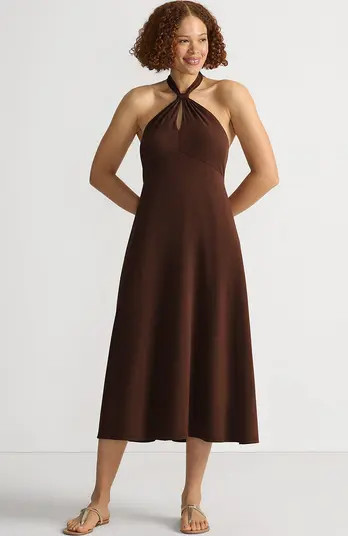 Cotton Modal Halter Midi Dress | Nordstrom