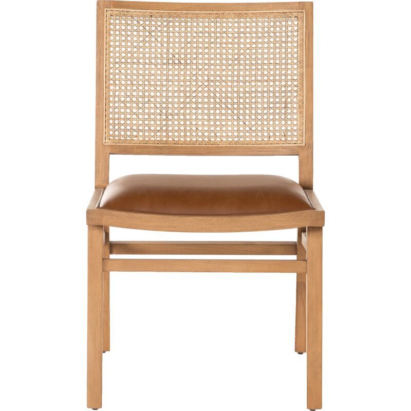Louna Cane Dining Chair, Butterscotch Leather | One Kings Lane
