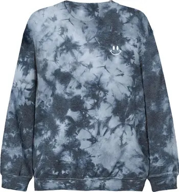 Smile Face Tie Dye Crewneck Sweatshirt | Nordstrom