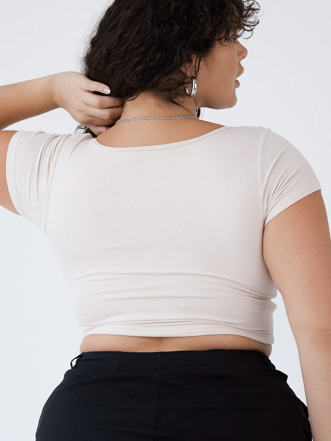 Short Sleeve U-Shaped Brami (Crop) | Klassy