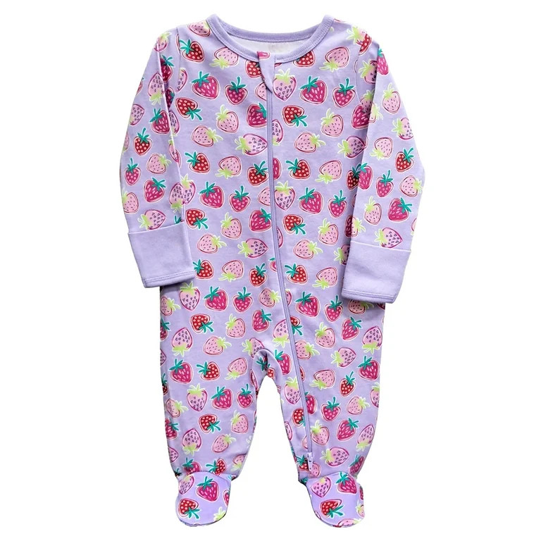 Wonder Nation Unisex Baby Zip Front Sleep N Play Pajamas, Preemie-6/9 Months | Walmart (US)