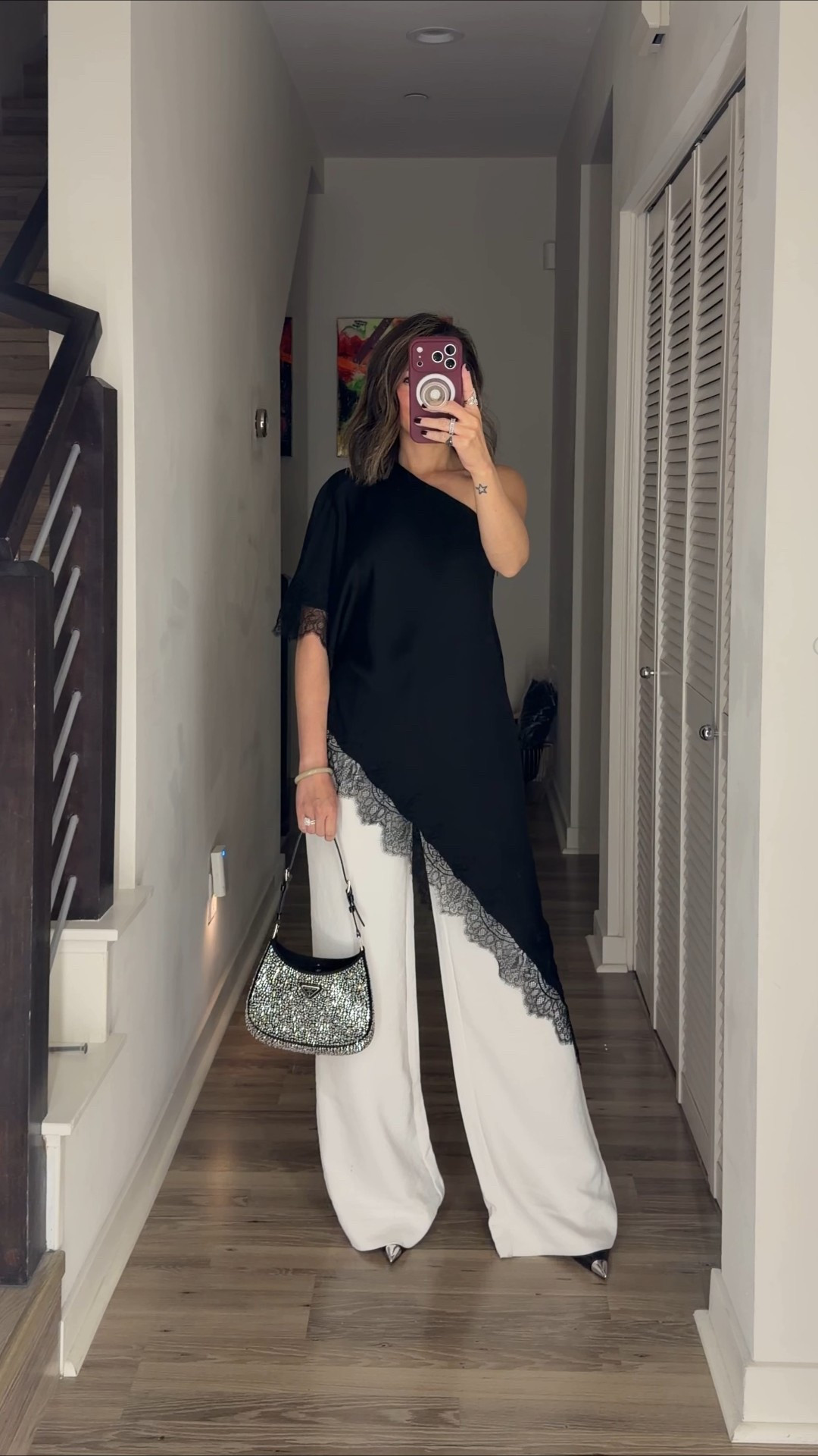 Birthday ootd ✨ Love a one shoulder clavicle moment. 

Date night outfit, outfit of the night, birthday outfit, designer bag, The Stylizt 

#LTKdayinmylife #LTKOver40 #LTKootd
