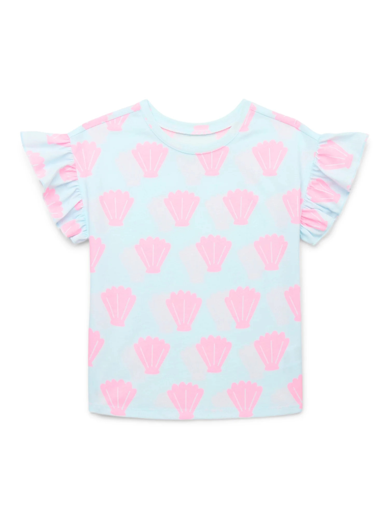 Garanimals Toddler Girls' Print Top with Short Flutter Sleeves, Sizes 18M-5T | Walmart (US)
