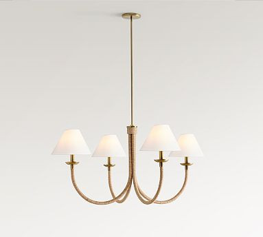 Wilson Rope Round Chandelier (41") | Pottery Barn (US)