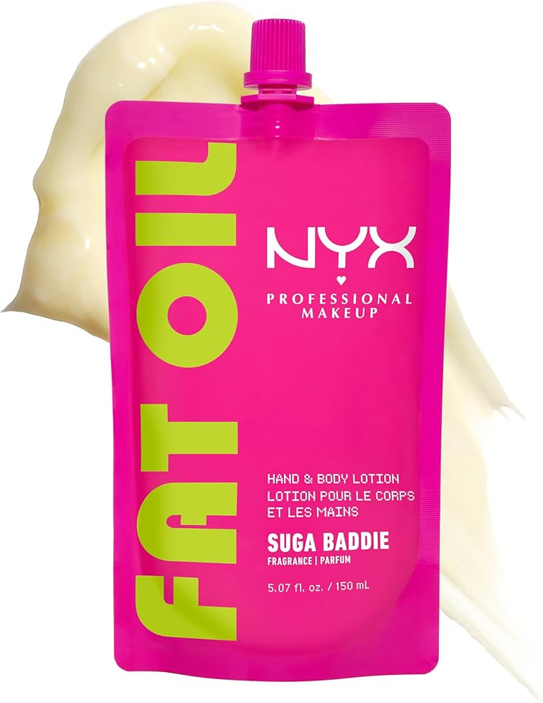 NYX PROFESSIONAL MAKEUP Fat Oil Hand & Body Lotion in Suga Baddie, Vanilla Lotion with 24HR Hydra... | Amazon (US)