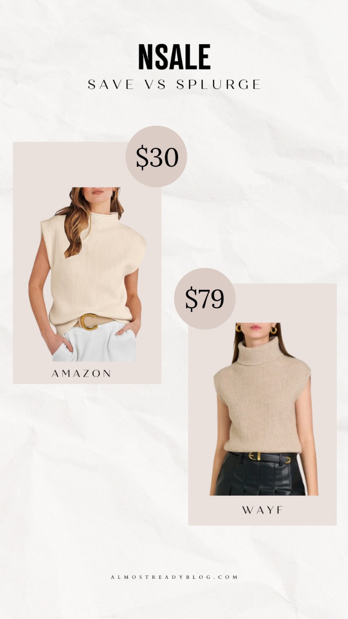 Amazon look for less, sleeveles sweater, sleeveles turtleneck sweater 

#LTKSaleAlert #LTKFindsUnder100 #LTKxNSale
