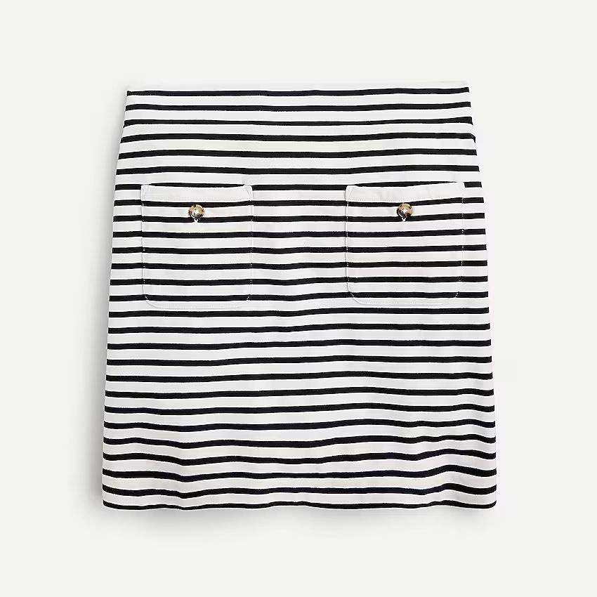 Knit mini skirt in stripe | J.Crew US