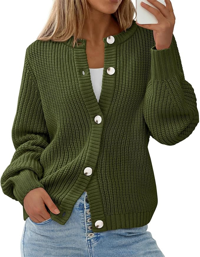 PRETTYGARDEN Womens Cardigan Sweaters Fall Button Winter Coats Outerwear | Amazon (US)