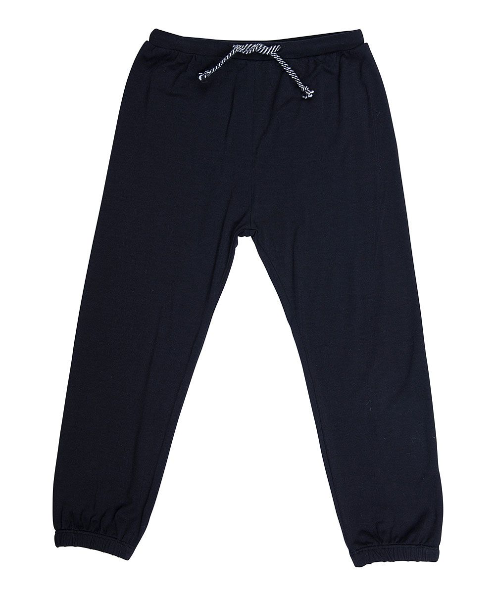 Sweet Bamboo Boys' Casual Pants Black - Black Joggers - Infant | Zulily