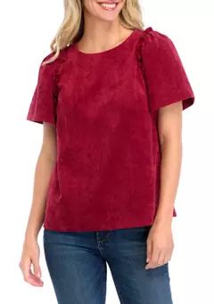 Women's Puff Sleeve Corded Top | Belk