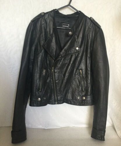 JEANS WEST Womens Black Leather Jacket - Size 8  | eBay | eBay AU