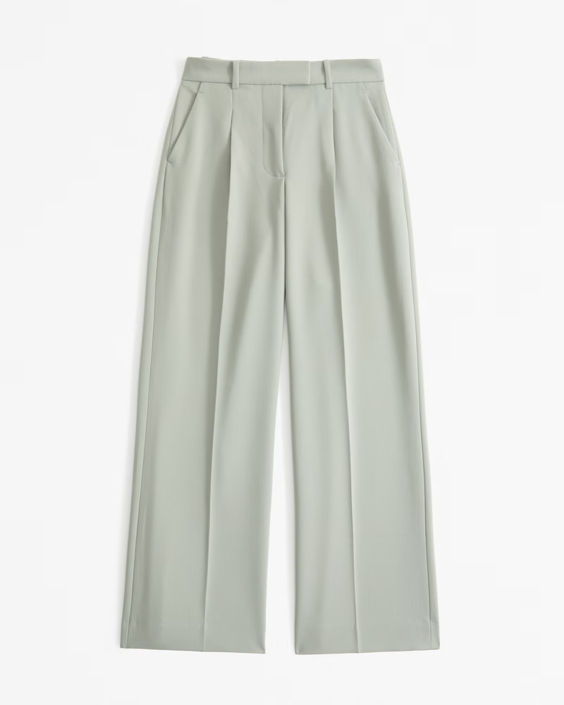Women's A&F Harper Tailored Wide Leg Pant | Women's Bottoms | Abercrombie.com | Abercrombie & Fitch (US)