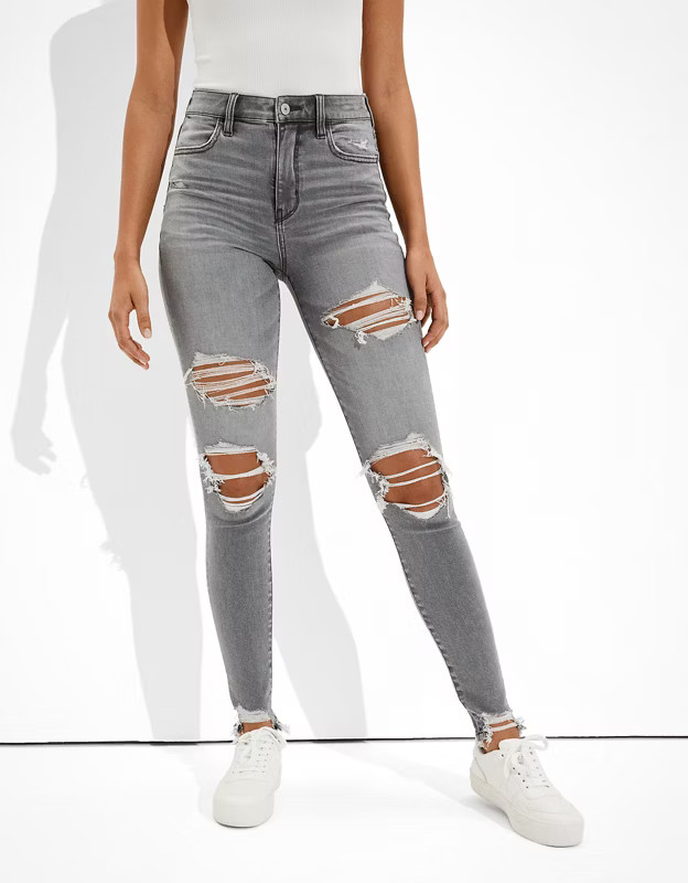 AE Ne(x)t Level Ripped Super High-Waisted Jegging | American Eagle Outfitters (US & CA)