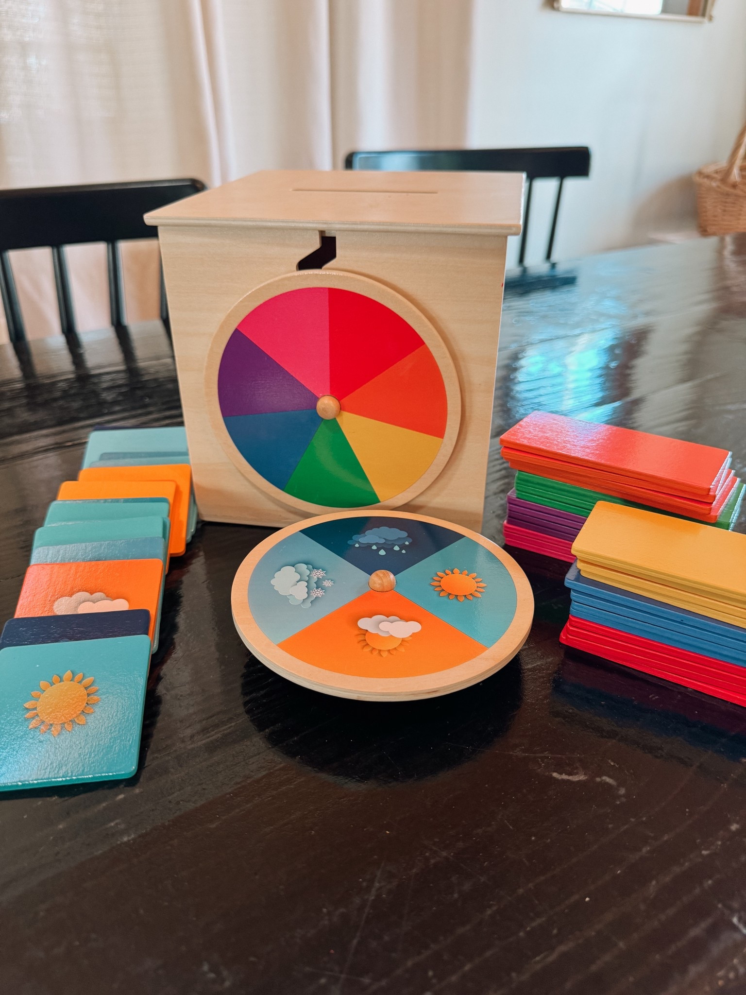 Such a fun Montessori toy to use with your littles! Using fine-motor skills and learning about their colors and the weather.  

Check out @solobotoys for the best hands on- learning toys for your littles. 

#LTKKids #LTKFindsUnder50 #LTKFamily