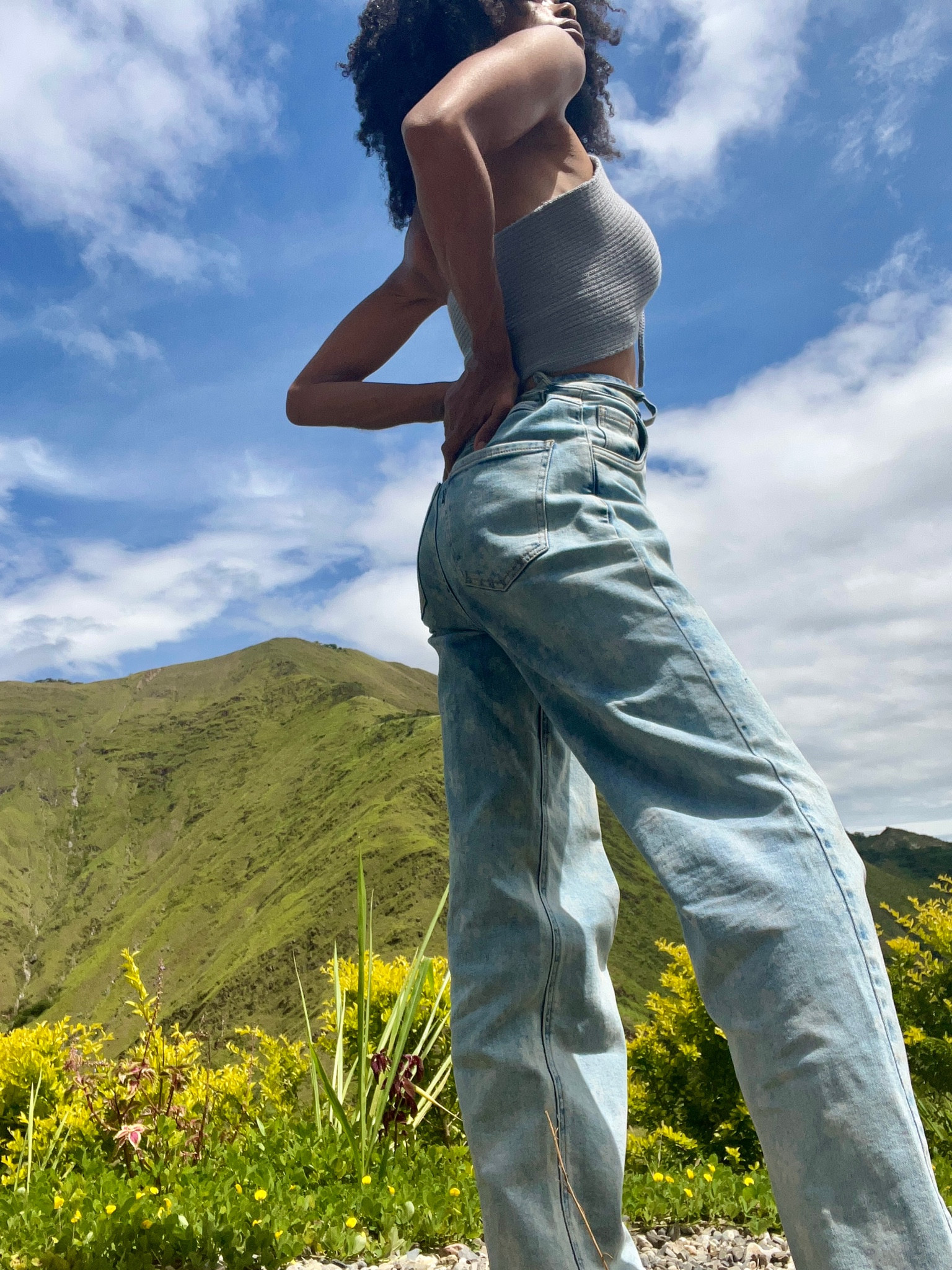 Can you see the flowers? 

These jeans are from Peru. I think I pull them off, but an ex once tried them on & wow. Like a different pair of pants.

The top is also too big. So I guess what I’m trying to say is that it’s all in the styling. 

#LTKpetite #jeangenie #springoutfit #jeans #springdenim

#LTKFestival #LTKstyletip