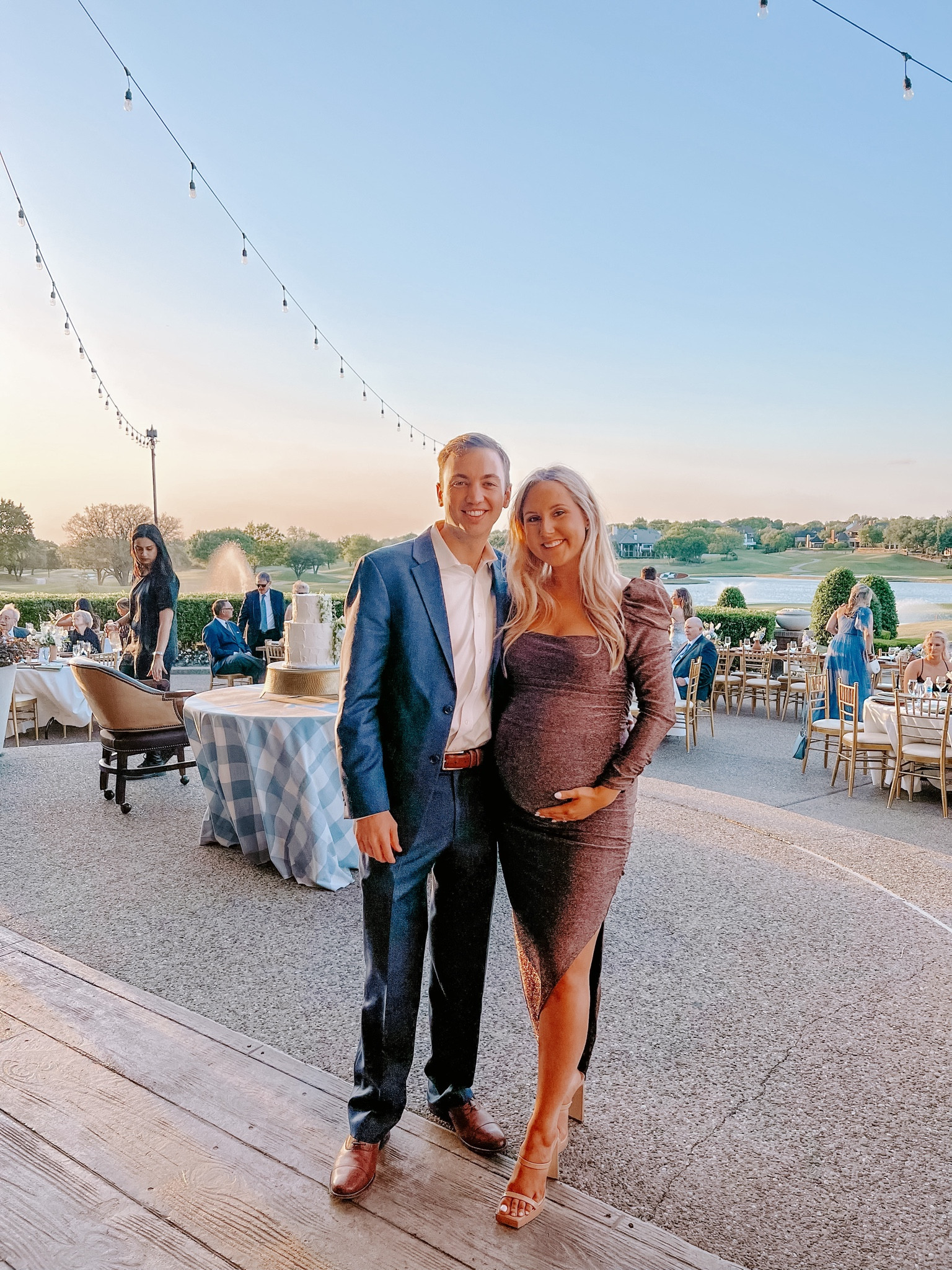 Sized up to a medium, super stretchy and flattering for bumps! 

#LTKwedding #LTKbump #LTKunder100