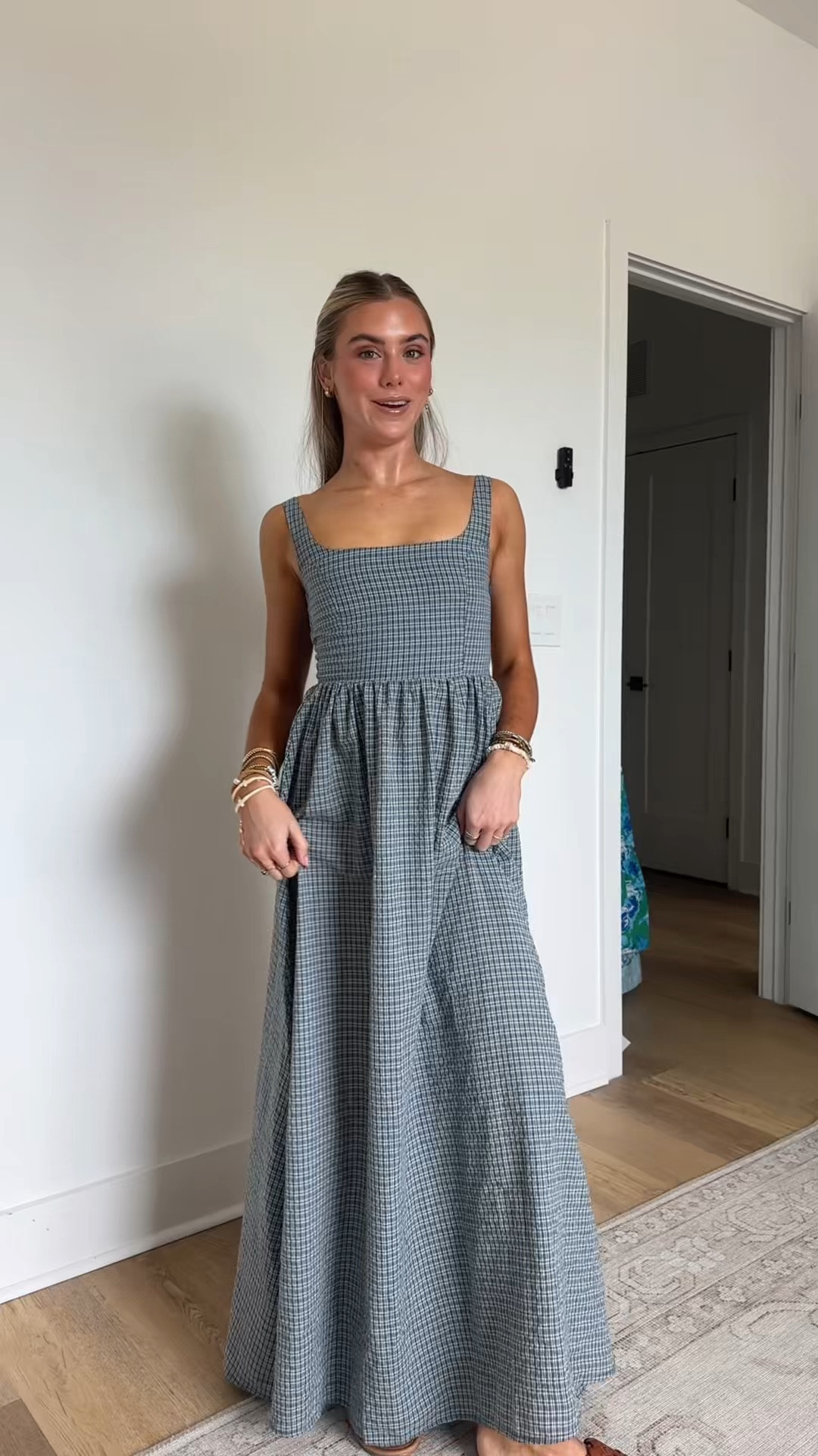 @Princess Polly US  size 2 Cartmel Check Maxi Dress Navy

#LTKootd #LTKdayinmylife #LTKSeasonal