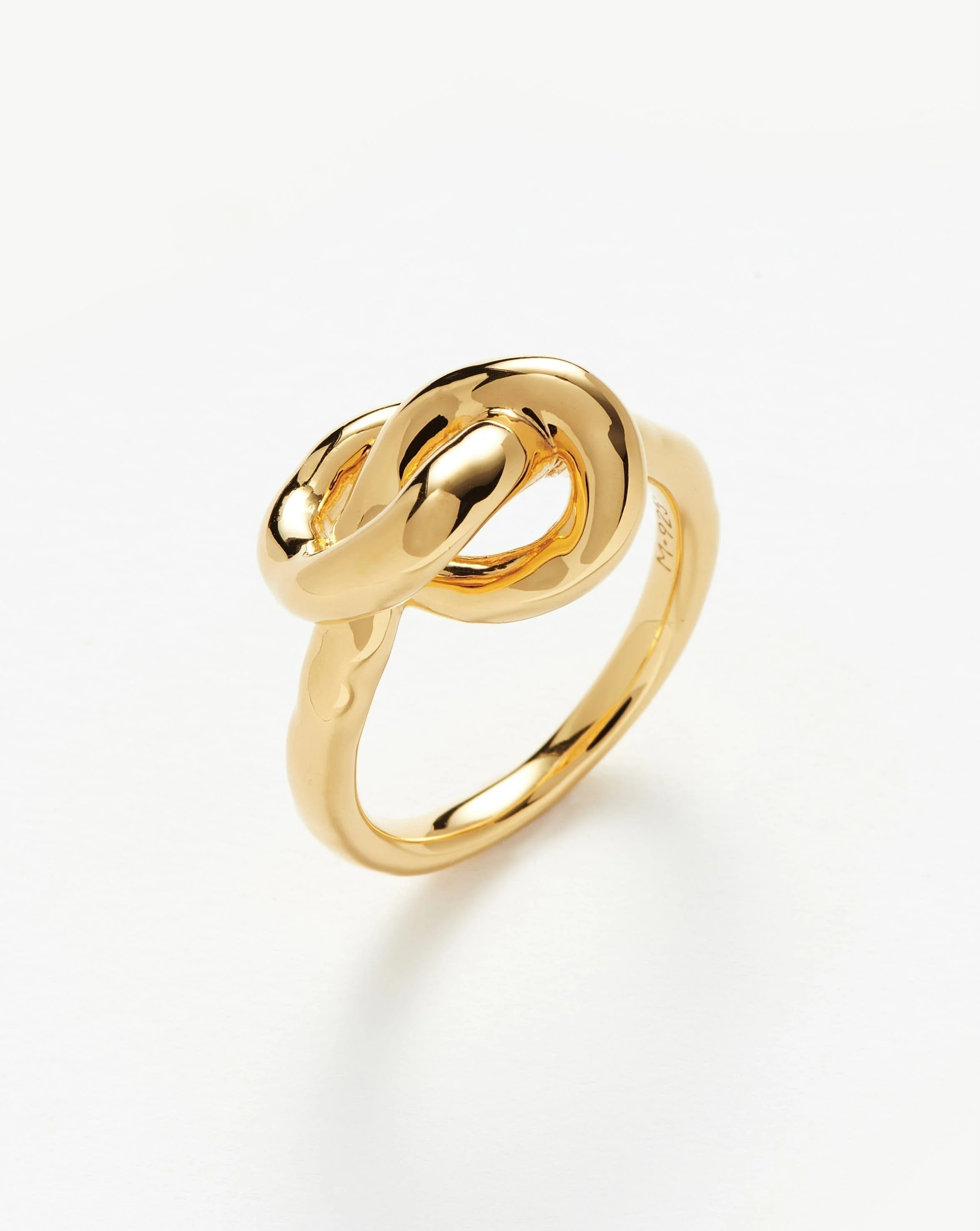 Molten Knot Stacking Ring | 18ct Gold Plated Vermeil | Missoma