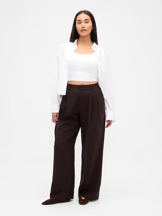 Curvy 365 High Rise Pleated Trousers | Gap (US)