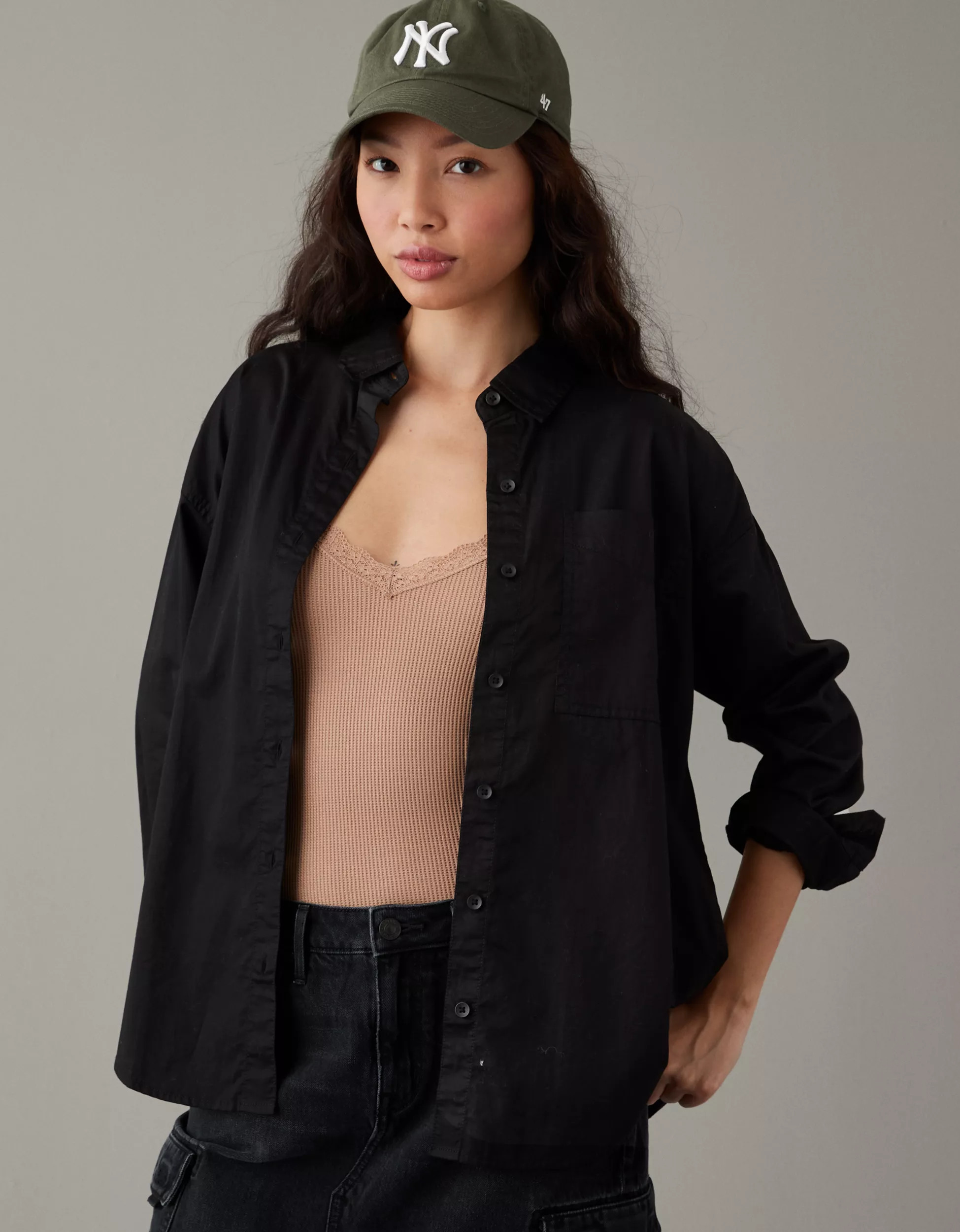 AE Perfect Button-Up Shirt | American Eagle Outfitters (US & CA)