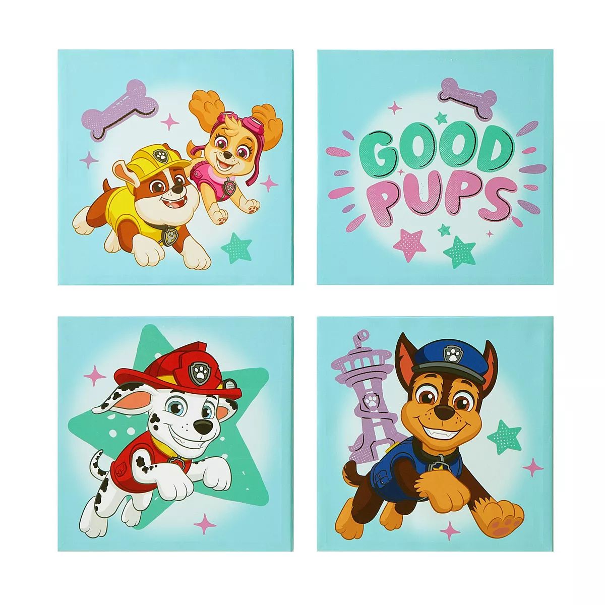 Nickelodeon Paw Patrol Idea Nuova Pups Canvas Wall Art 4-piece Set | Kohl's