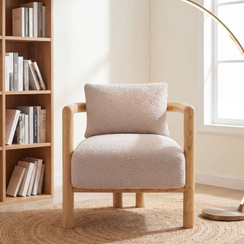 Christopher Knight Home Kefe Modern Accent Chair for Living Room, Boucle Upholstered Lounge Chair... | Amazon (US)