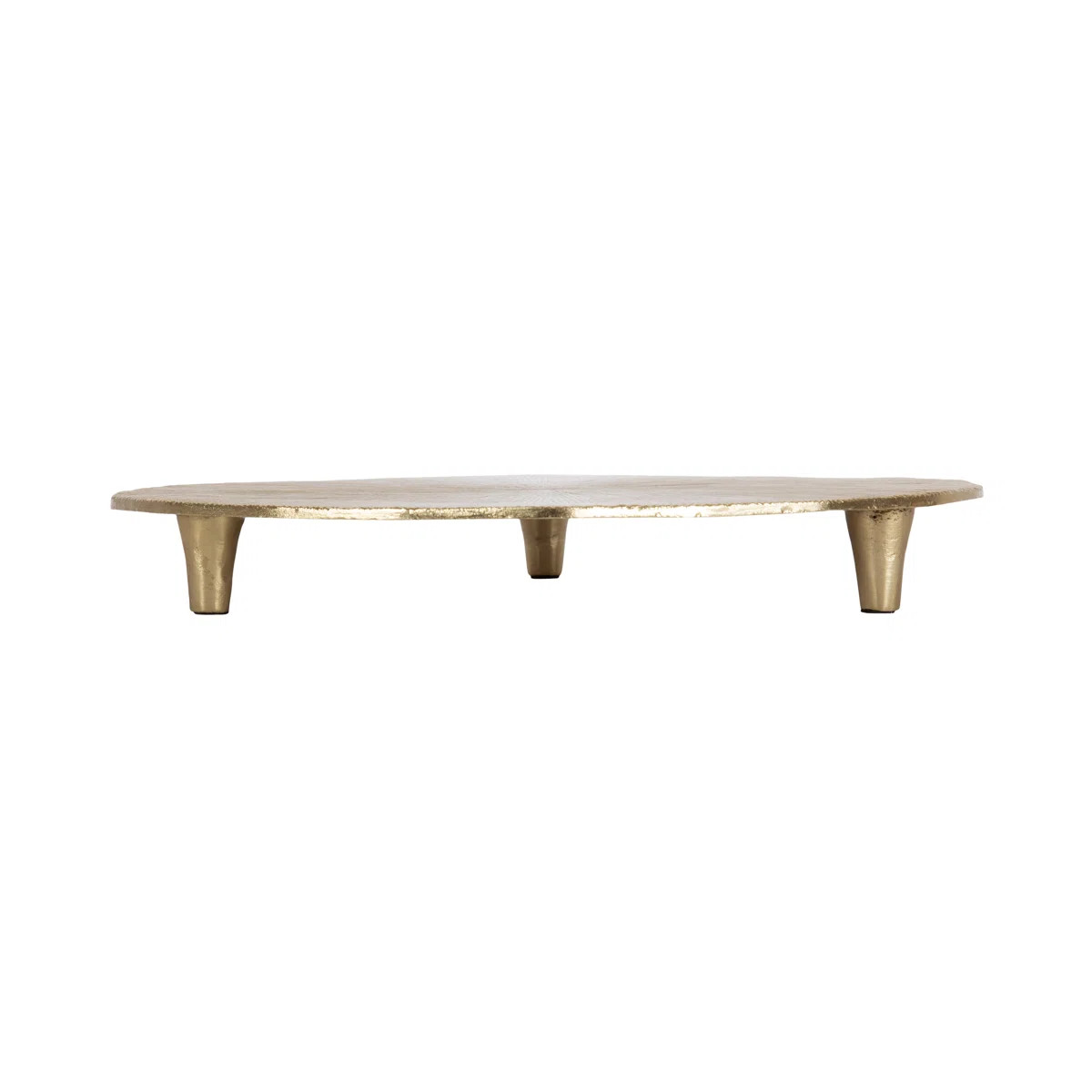 Round Wavy Metal Footed Tray | Wayfair North America