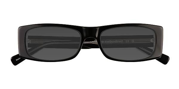 Ernest - Rectangle Black Clear Frame Sunglasses For Men | Eyebuydirect | EyeBuyDirect.com