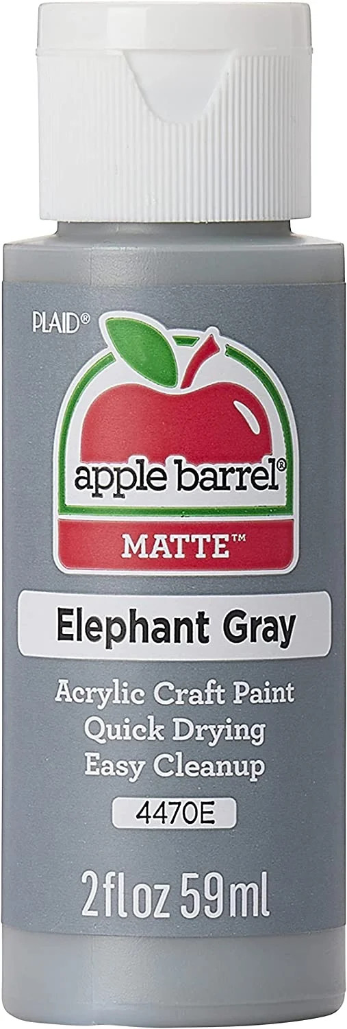 Apple Barrel Acrylic Paint in Assorted Colors (2 oz), 4470E, Elephant Gray - Walmart.com | Walmart (US)