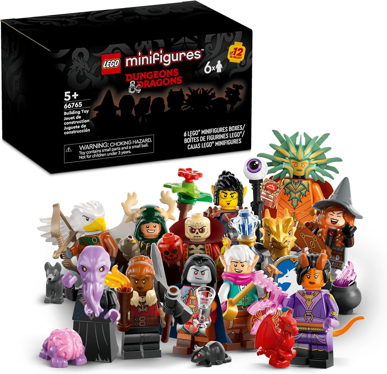 LEGO Minifigures Dungeons & Dragons 6 Pack - Toy for Boys & Girls Ages 5+ - Collectible Figures for Kids & Adult Fans - Dungeons & Dragons Gift - 66765 | Amazon (US)