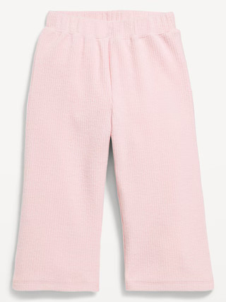 Cozy Ribbed Wide-Leg Cropped Pants for Toddler Girls | Old Navy (US)