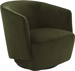 Amazon Brand - Rivet Coen Modern Velvet Upholstered Accent Swivel Chair, Forest Green, 31"D x 30"... | Amazon (US)