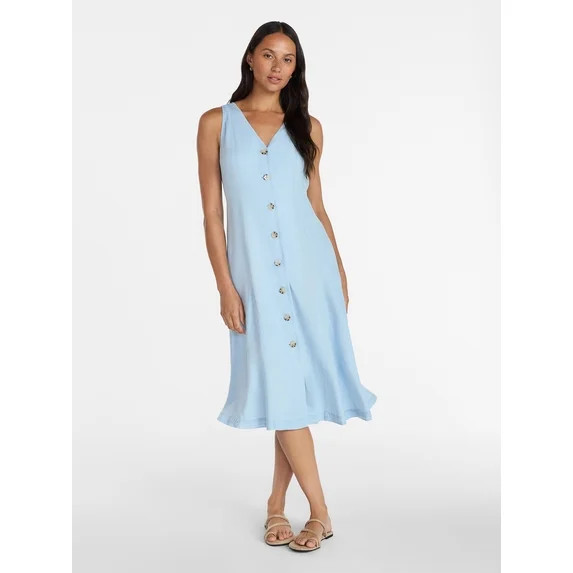Time and Tru Women's Flutter Sleeve Mini Dress, Sizes XS-XXXL | Walmart (US)